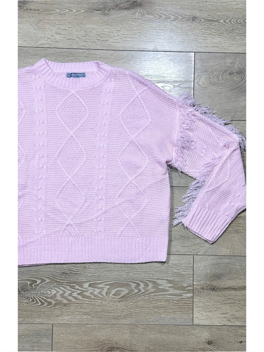 Simply Southern Cable Knit Fringe Pullover Sweater